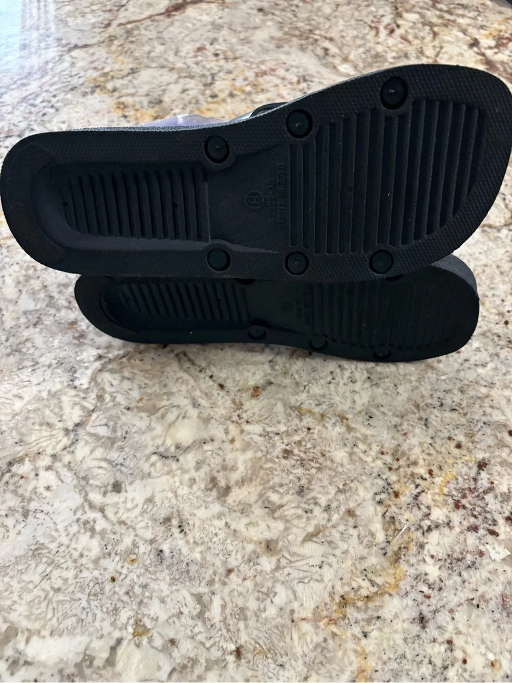 Embellished Navy Slide Sandals with Bead Accents